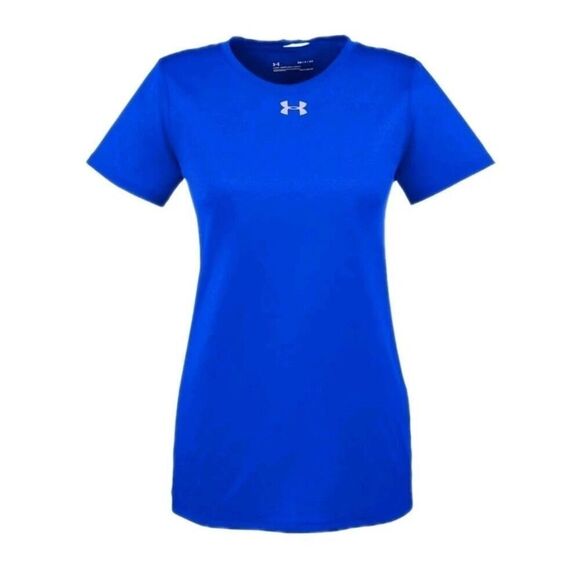 Under Armour UA Locker Tee T-Shirt Royal Blue Loose Fit Womens Size 2XL New - Picture 1 of 3